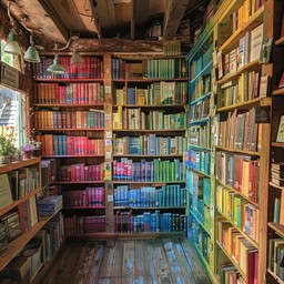 Free Colorful Bookstore Interior Image - Books, Bookstore, Shelves ...