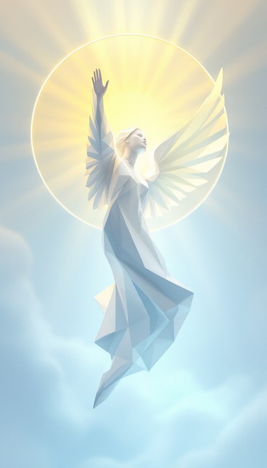 Free Divine Light Ascending Image - Angel, Minimal, Geometric ...
