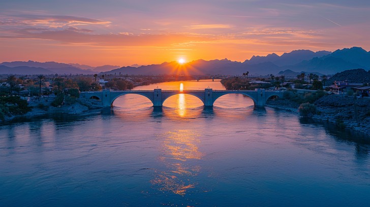 Free Sunset Bridge Reflection Image - Sunset, Bridge, Reflection ...