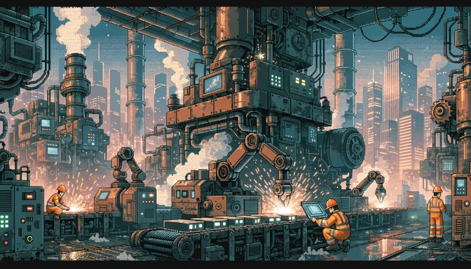 Free Futuristic Factory Floor Image - Factory, Futuristic, Pixel ...