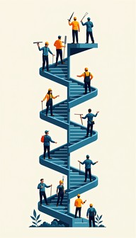 Workers Rising Free Workers Rising Together Image - Workers, Trades, Staircase ...