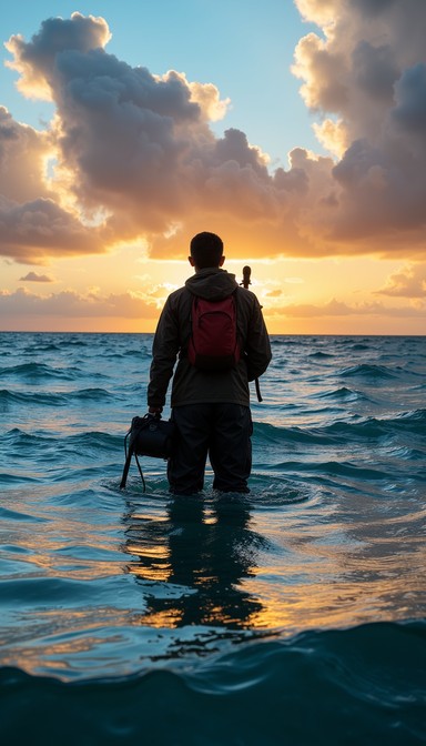 Free Ocean sunset silhouette Image | Download at StockCake