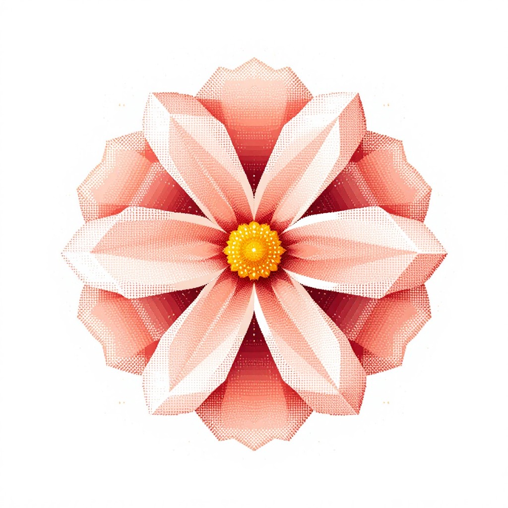 Free Geometric Pixel Flower Image - Pixel, Flower, Geometric | Download ...