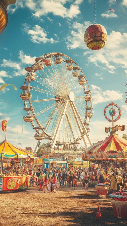 Free Carnival Day Fun Image - Carnival, Ferris Wheel, Sunny | Download ...