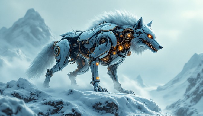 Wolf Like Machine Free Mechanical Arctic Wolf Image - Steampunk, Mechanical, Wolf ...