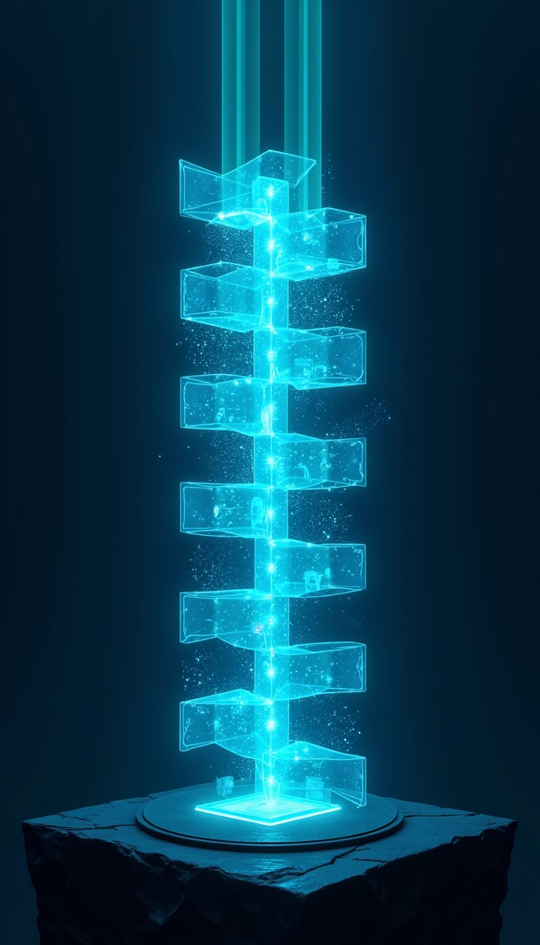 Free Glowing Tech Monolith Image - Holographic, Cyan, Interface ...