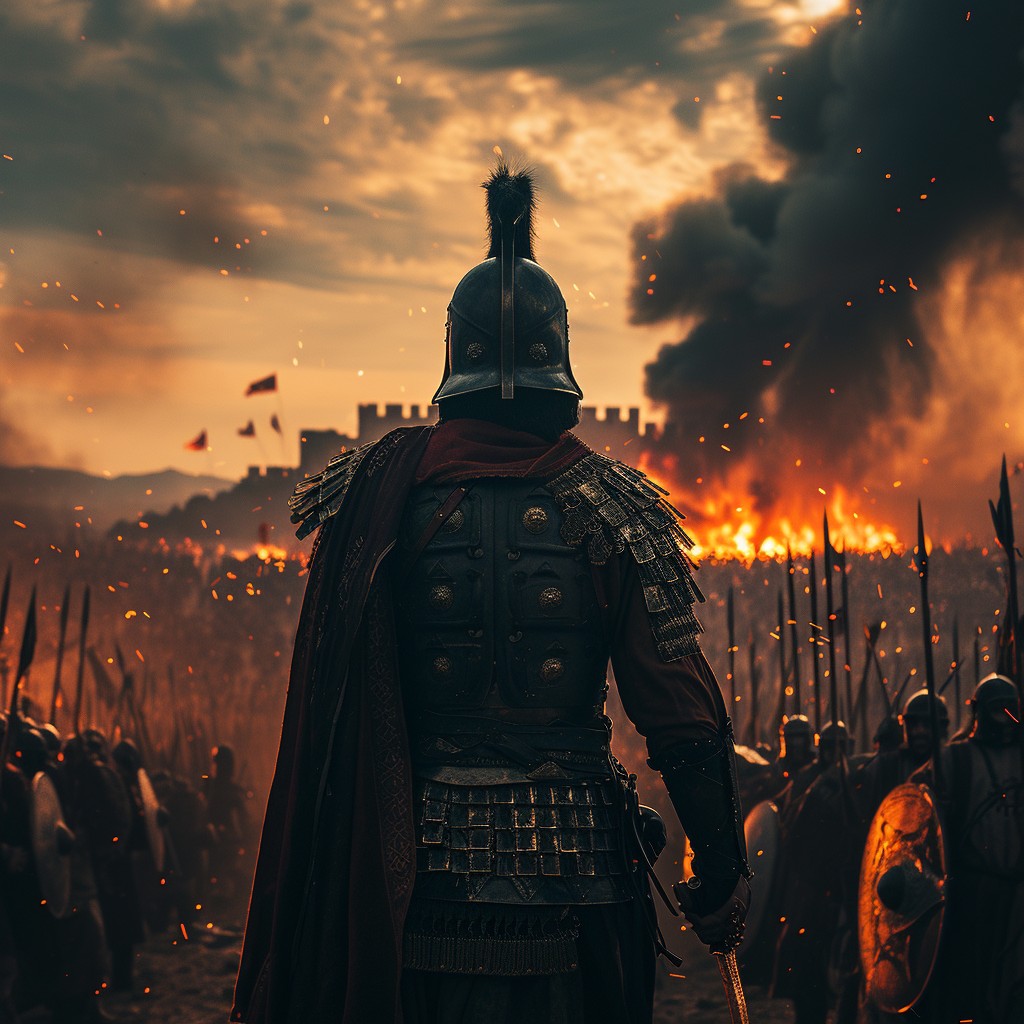 Free Epic Battle Scene Image - Warrior, Battlefield, Fire | Download at ...