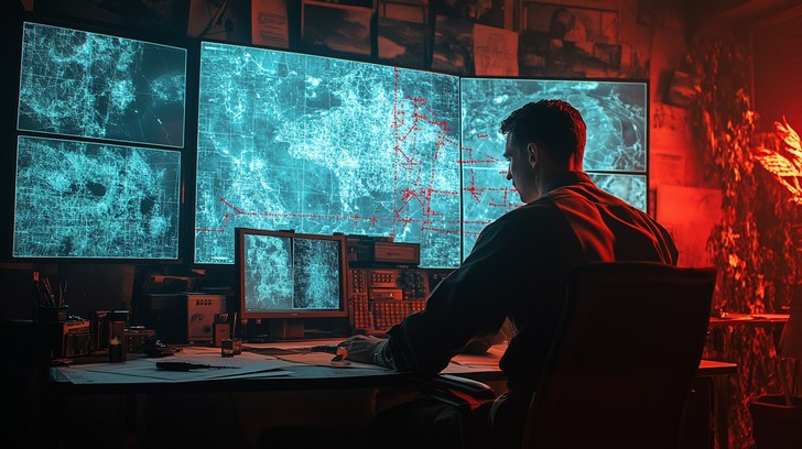 Security Room Example Free High-tech surveillance room Image - Technology, Surveillance ...