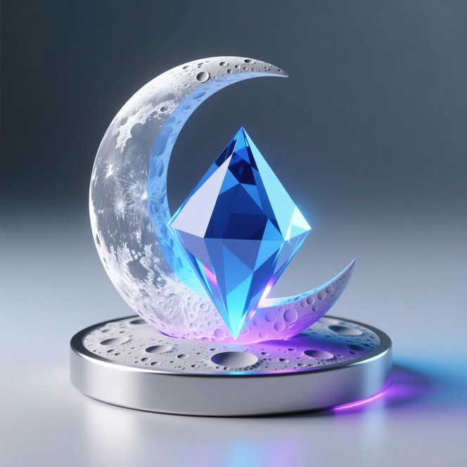 Free Lunar Crystal Magic Image - Crystal, Moon, Blue | Download at ...