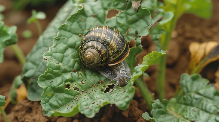 Free Snail on Leaf Image - Snail, Leaf, Nature | Download at StockCake