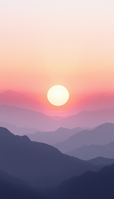 Free Mountains Meet Sunset Image - Sunset, Mountains, Minimal ...