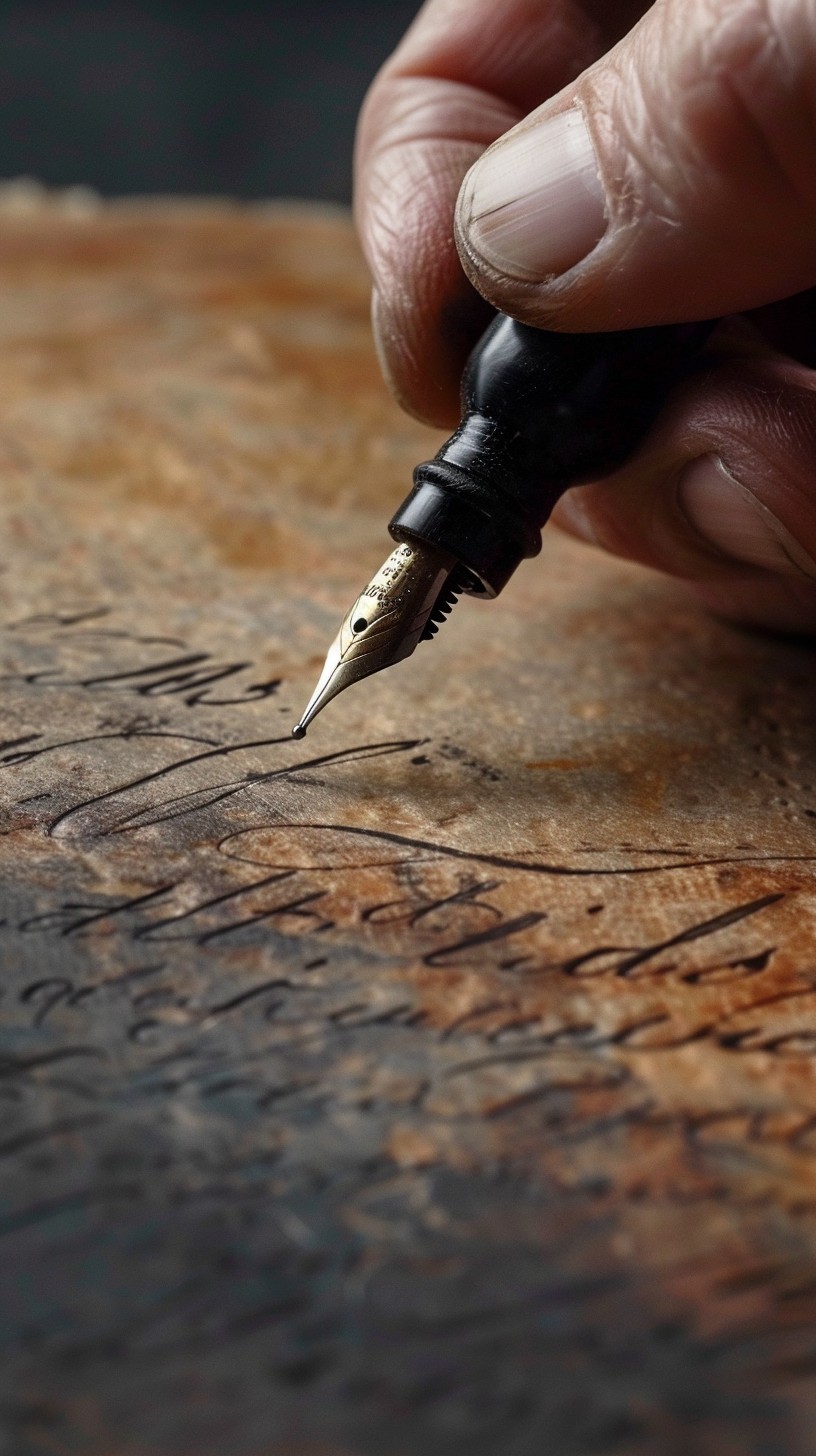 Free Calligraphy in Progress Image - Calligraphy, Handwriting, Fountain ...