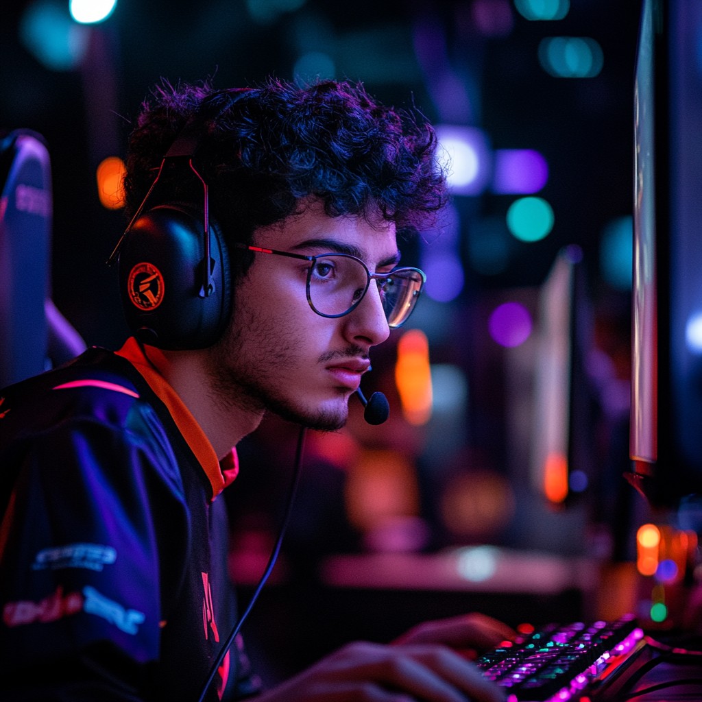 Free Focused gamer playing Image - Gamer, Gaming, Neon | Download at ...