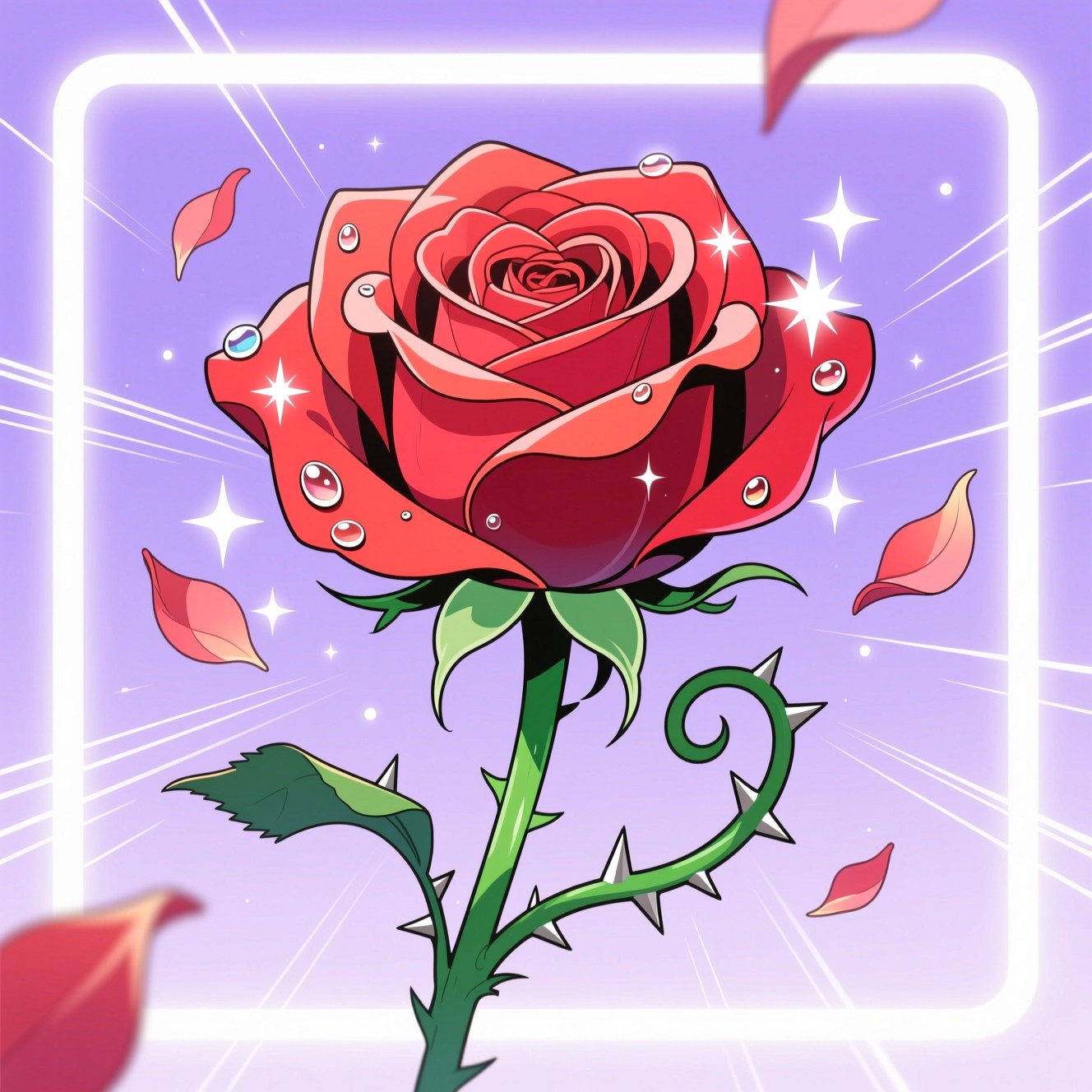 Free Crimson Anime Rose Image - Rose, Anime, Manga | Download at StockCake