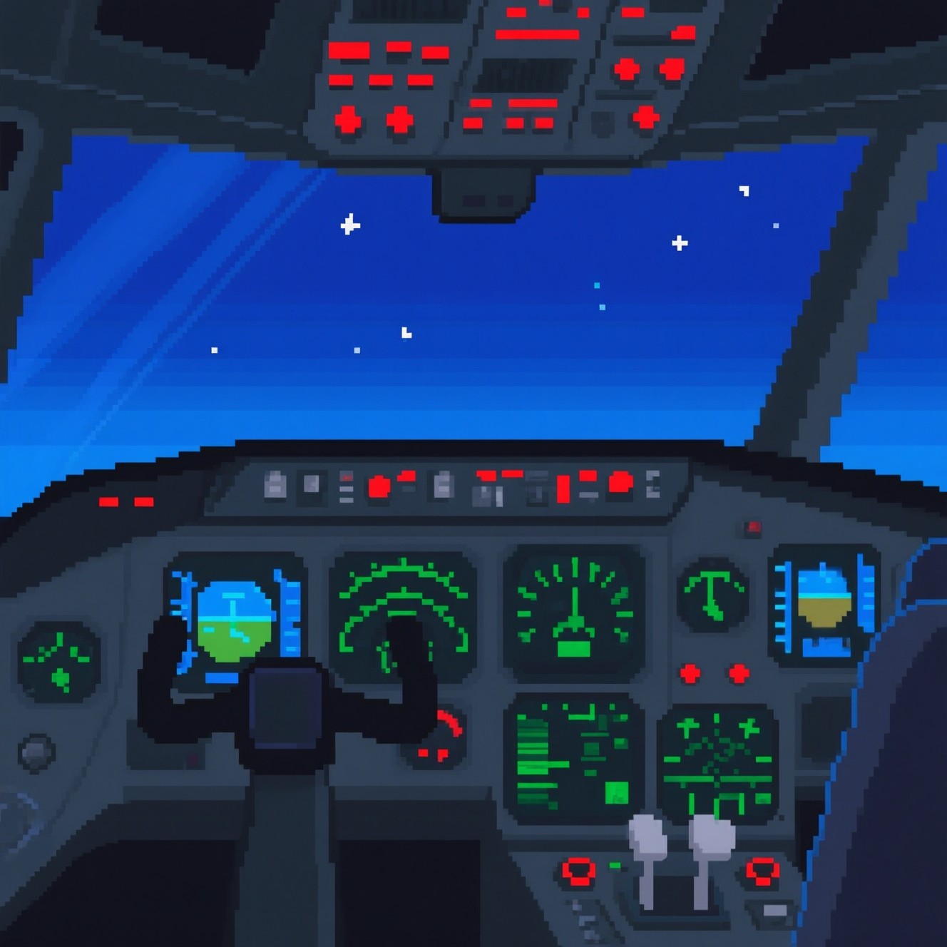 Free Night Flight Controls Image - Pixelart, Night, Aviation | Download ...