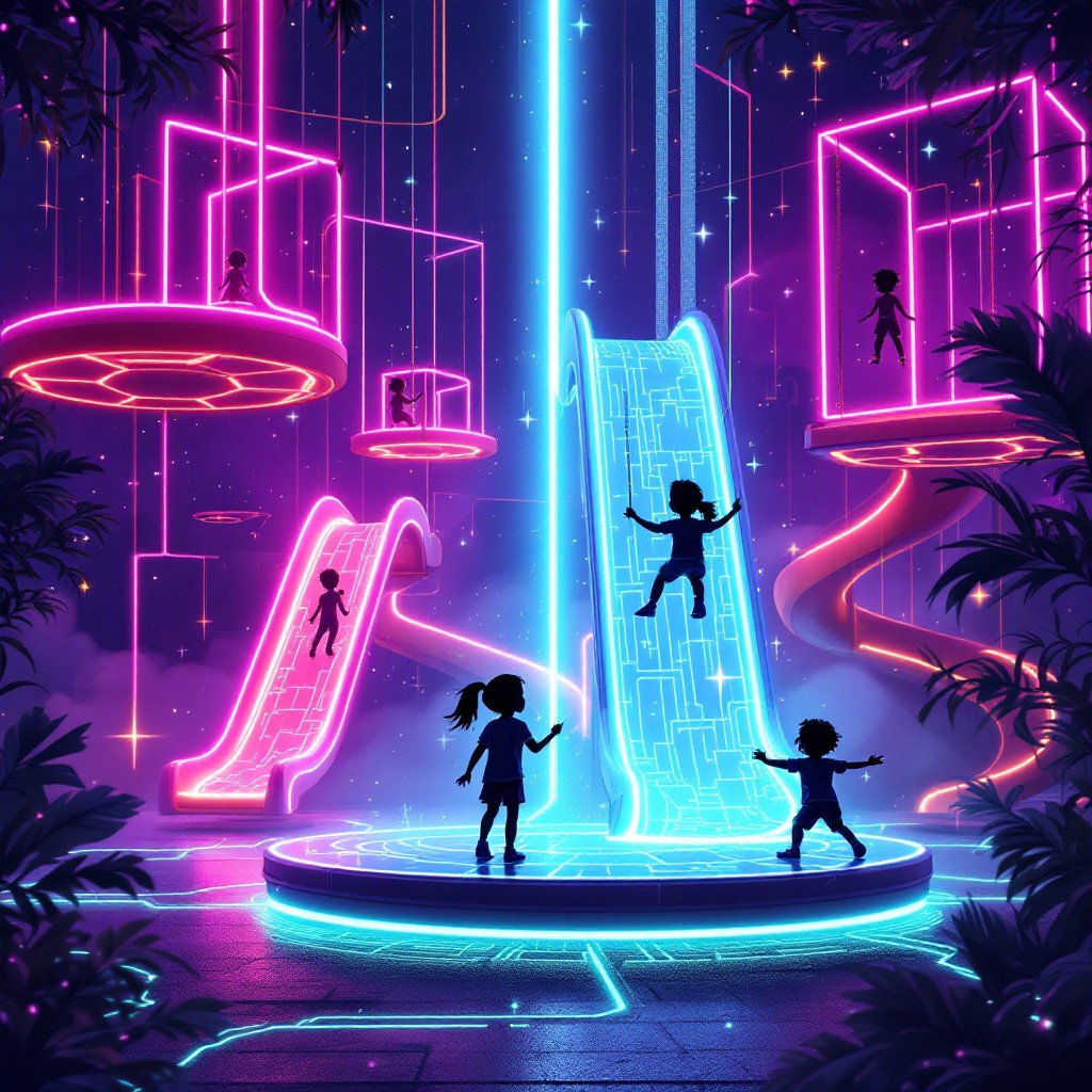 Free Neon Playground Future Image - Cyberpunk, Playground, Neon ...
