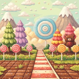 Free Sweet Pixel Paradise Image - Pixel, Candy, Retro | Download at ...