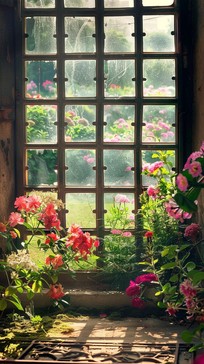 Free Blooming Window View Image - Window, Flowers, Sunlight | Download ...