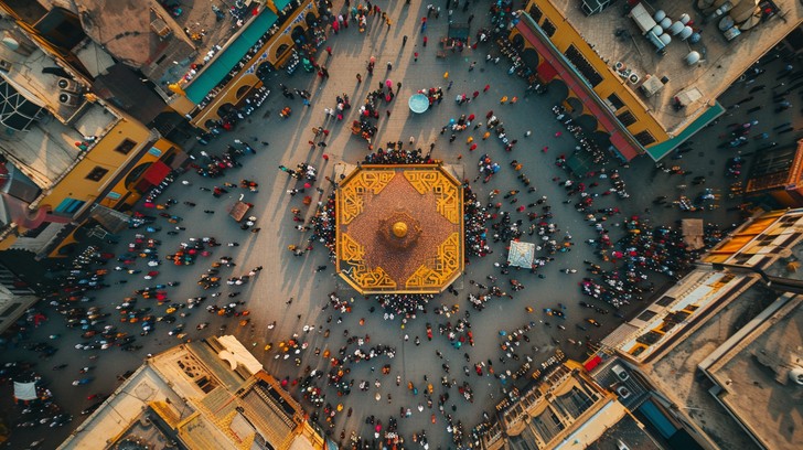 Free Urban Aerial View Photo - City, Aerial, Square | Download at StockCake