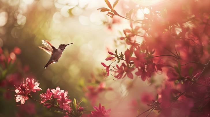 Free Hummingbird Floral Dance Image | Download at StockCake