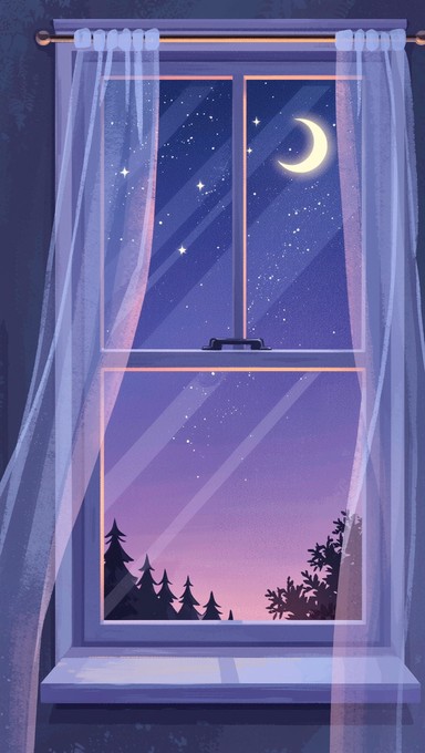 Free Purple Moonlit Window Image - Window, Night, Moon | Download at ...