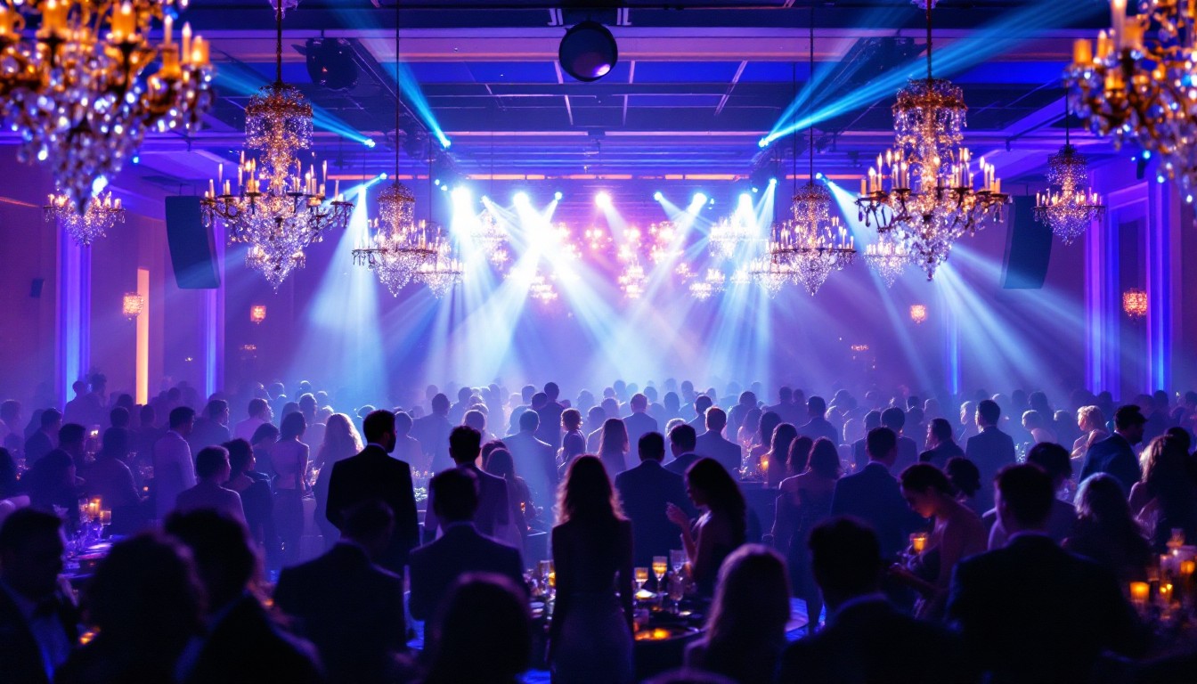 Free Luxurious Night Scene Image - Nightclub, Chandeliers, Party ...