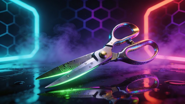 Free Cyberpunk Garden Scissors Image - Scissors, Cyberpunk, Neon ...