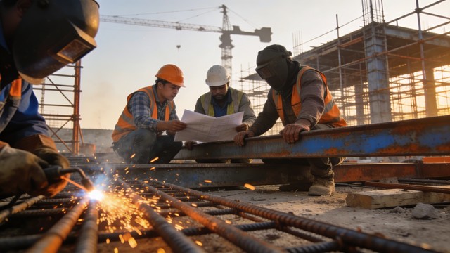 Free Building Together Safely Image - Construction, Workers, Teamwork ...