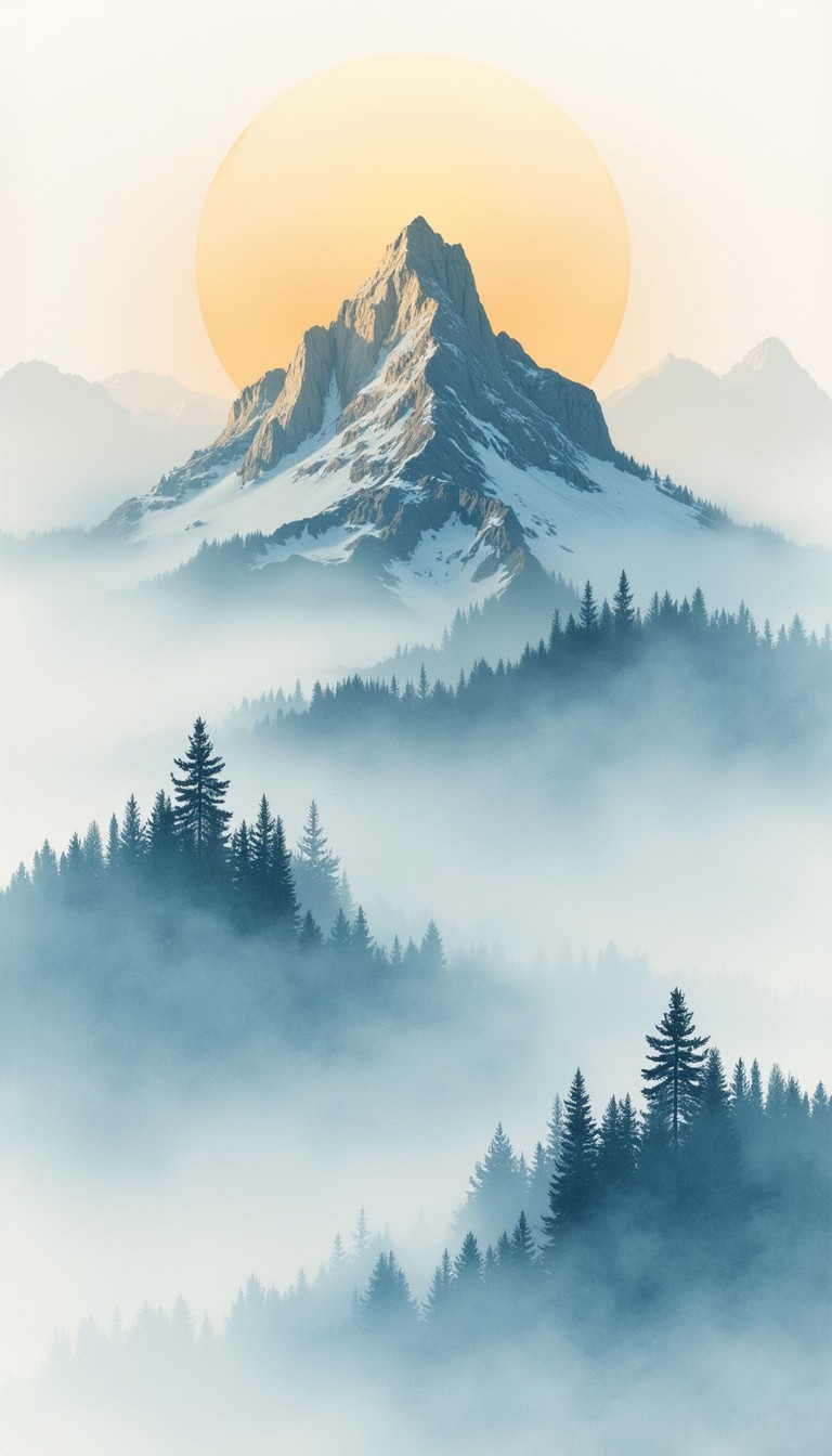 Free Misty Mountain Dawn Image - Mountain, Mist, Fog | Download at ...