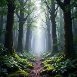 Free Mystical Forest Path Image - Forest, Woodland, Moss | Download at ...
