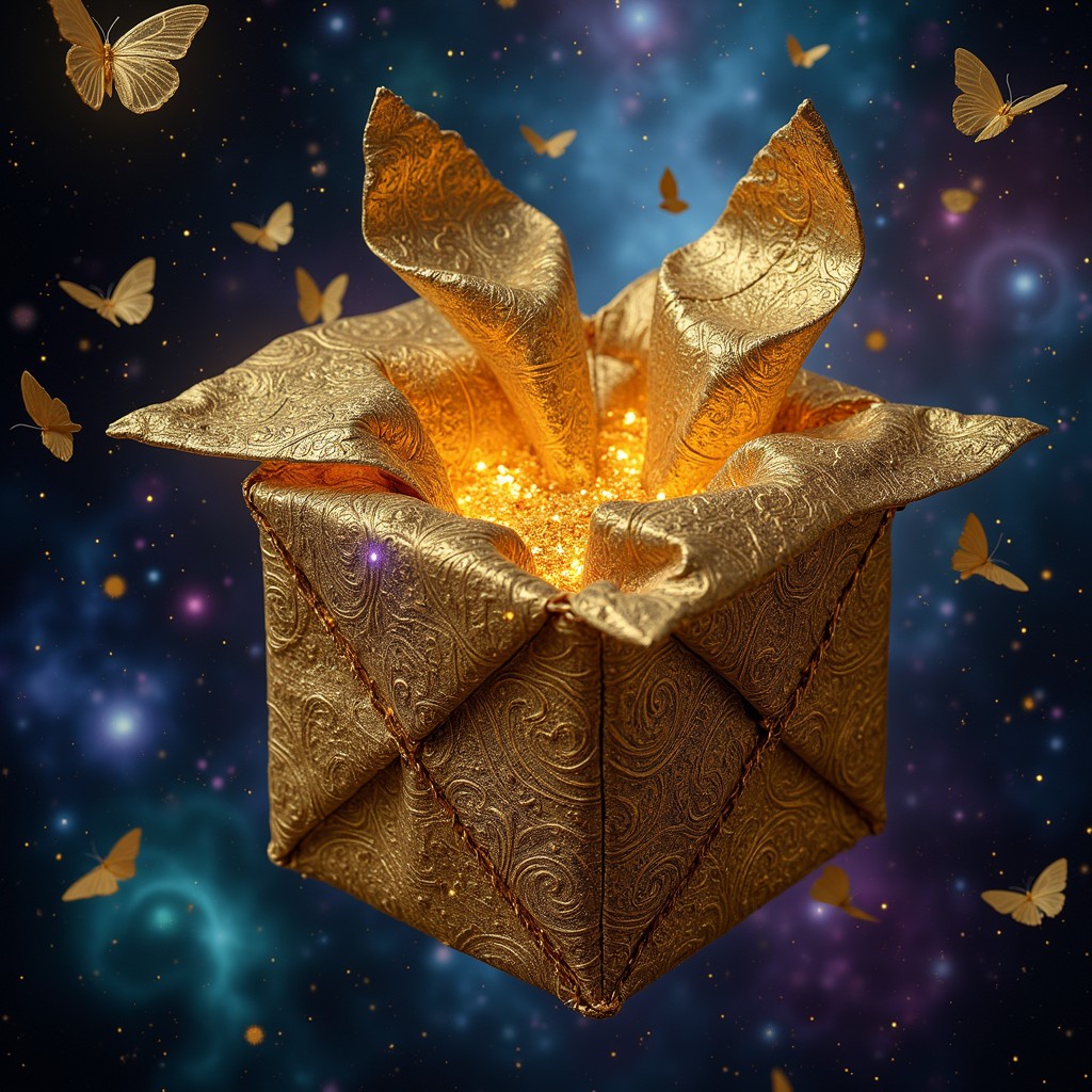 Free Cosmic Gift Unfolds Image - Magical, Golden, Cosmic | Download at ...