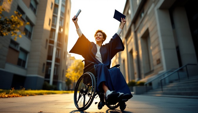 Triumphant Graduate Free Graduate Achieves Dream Image - Graduation, Achievement, Success ...