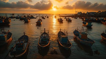 Free Sunset Fishing Fleet Image - Sunset, Harbor, Boats | Download at ...