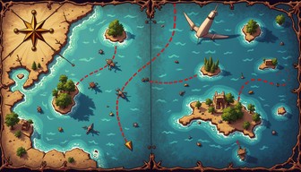 Free Pixelated Ocean Adventure Image - Map, Treasure, Nautical ...