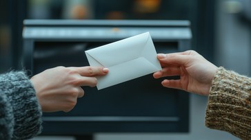 Exchanging Briefcases Free Exchanging white envelope Image - Envelope, Hand, Exchange ...