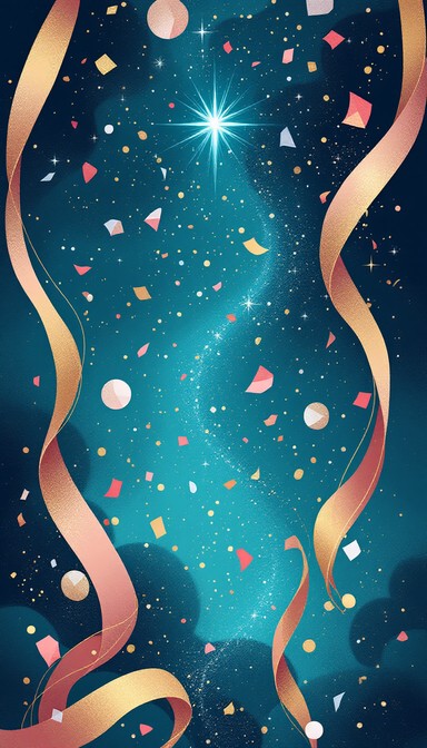Celestial Ribbon Free Celestial Party Ribbons Image - Celebration, Celestial, Confetti ...
