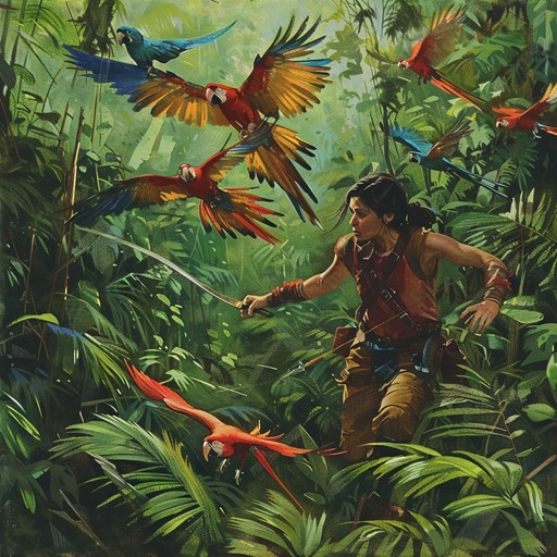 Free Parrots in Flight Image - Parrots, Jungle, Man | Download at StockCake