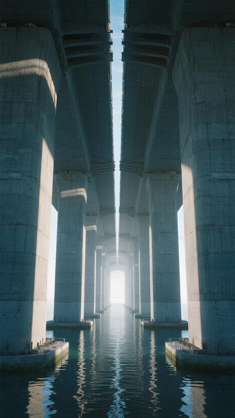 Free Concrete Cathedral Symmetry Image - Bridge, Concrete, Columns ...
