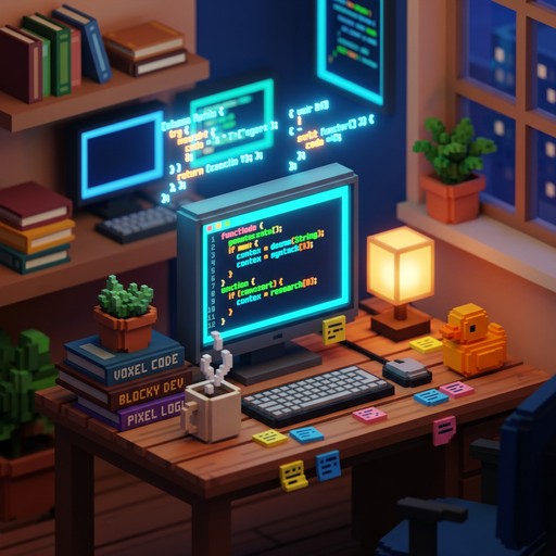 Free Voxel Coding Workspace Image - Voxel, Isometric, Workspace ...