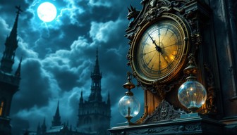 Free Moonlit Gothic Clock Image - Gothic, Moonlight, Clock | Download ...