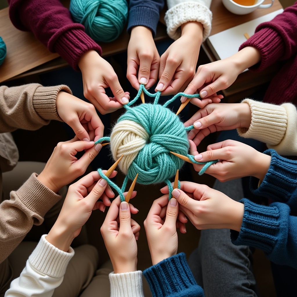 Free Hands Creating Together Image - Knitting, Yarn, Hands | Download ...