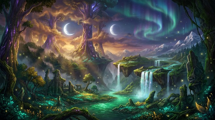 Free Enchanted Forest Realm Image - Fantasy, Forest, Landscape ...