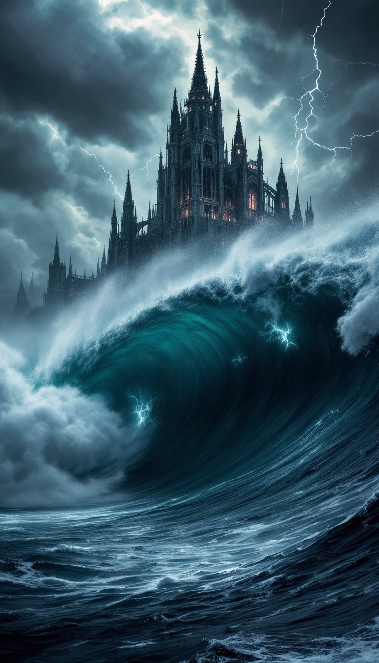 Free Castle Meets Storm Image - Gothic, Castle, Wave | Download at ...