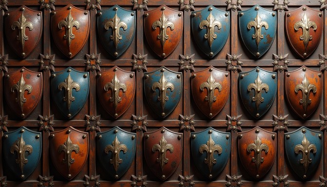 Edged Shield Pattern Free Heraldic Shield Collection Image - Heraldic, Shields, Medieval ...