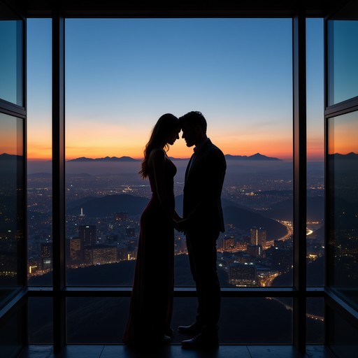 Free Skyline Romance Moment Image - Silhouette, Twilight, Cityscape ...