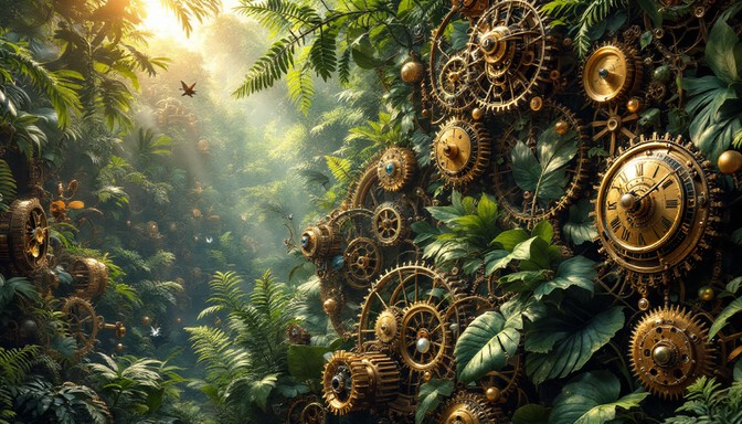 Free Clockwork Forest Canopy Image - Steampunk, Clockwork, Mechanical ...