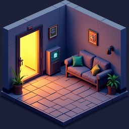 Free Secure Pixel Haven Image - Pixel, Isometric, Secure | Download at ...