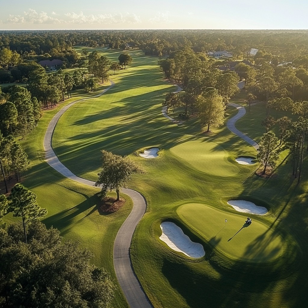 Free Serene golf course Image - Golf, Sunset, Aerial | Download at ...