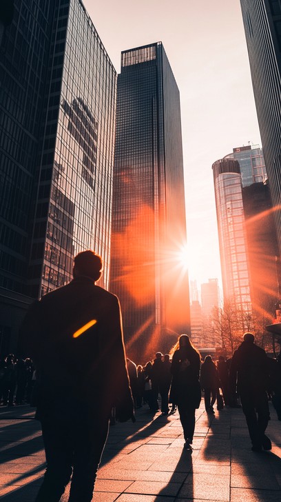 Free Sunset city walk Image - Sunset, Skyscrapers, Walking | Download ...