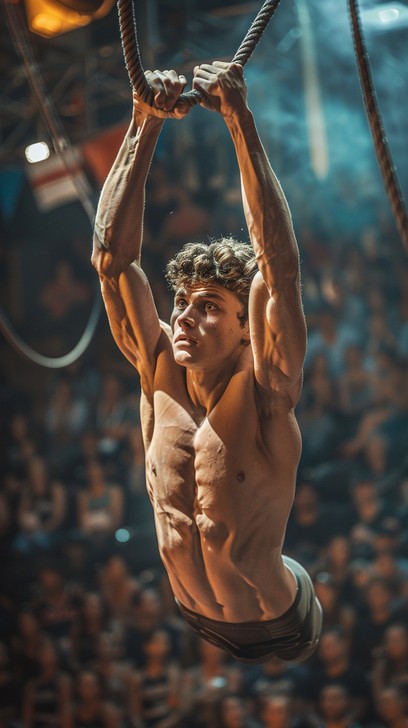 Free Gymnast Performing Routine Image - Gymnast, Ropes, Performance ...